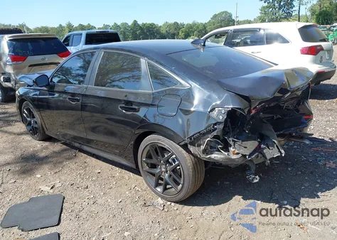 2025 Honda Civic Hybrid Sport/Sport Touring from USA, damaged, VIN 2HGFE4F88SH343378